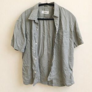 Buck Mason Sage Lightweight Short Sleeve Shirt, Medium. 100% Cotton.